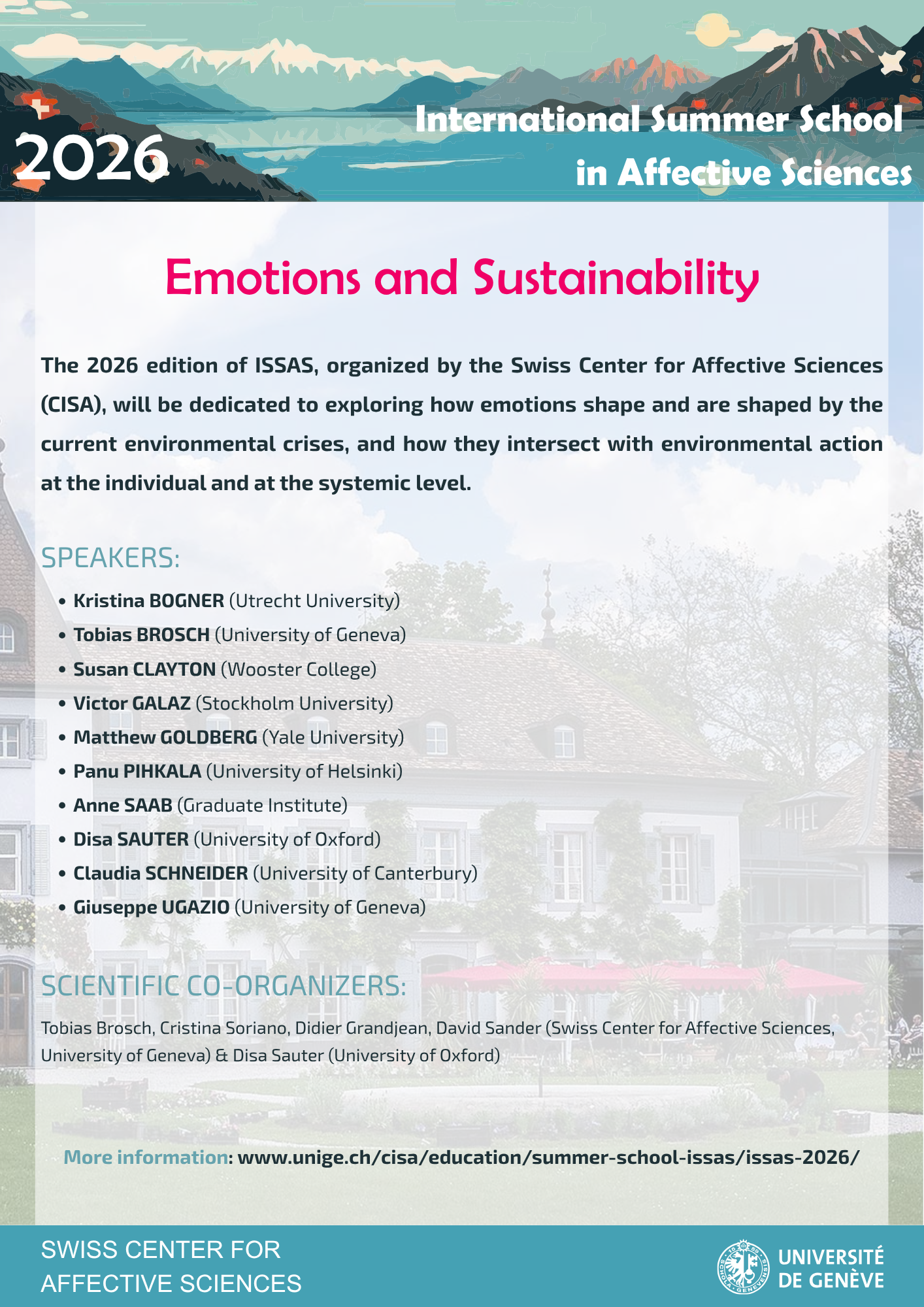International Summer School in Affective Sciences (ISSAS 2026)