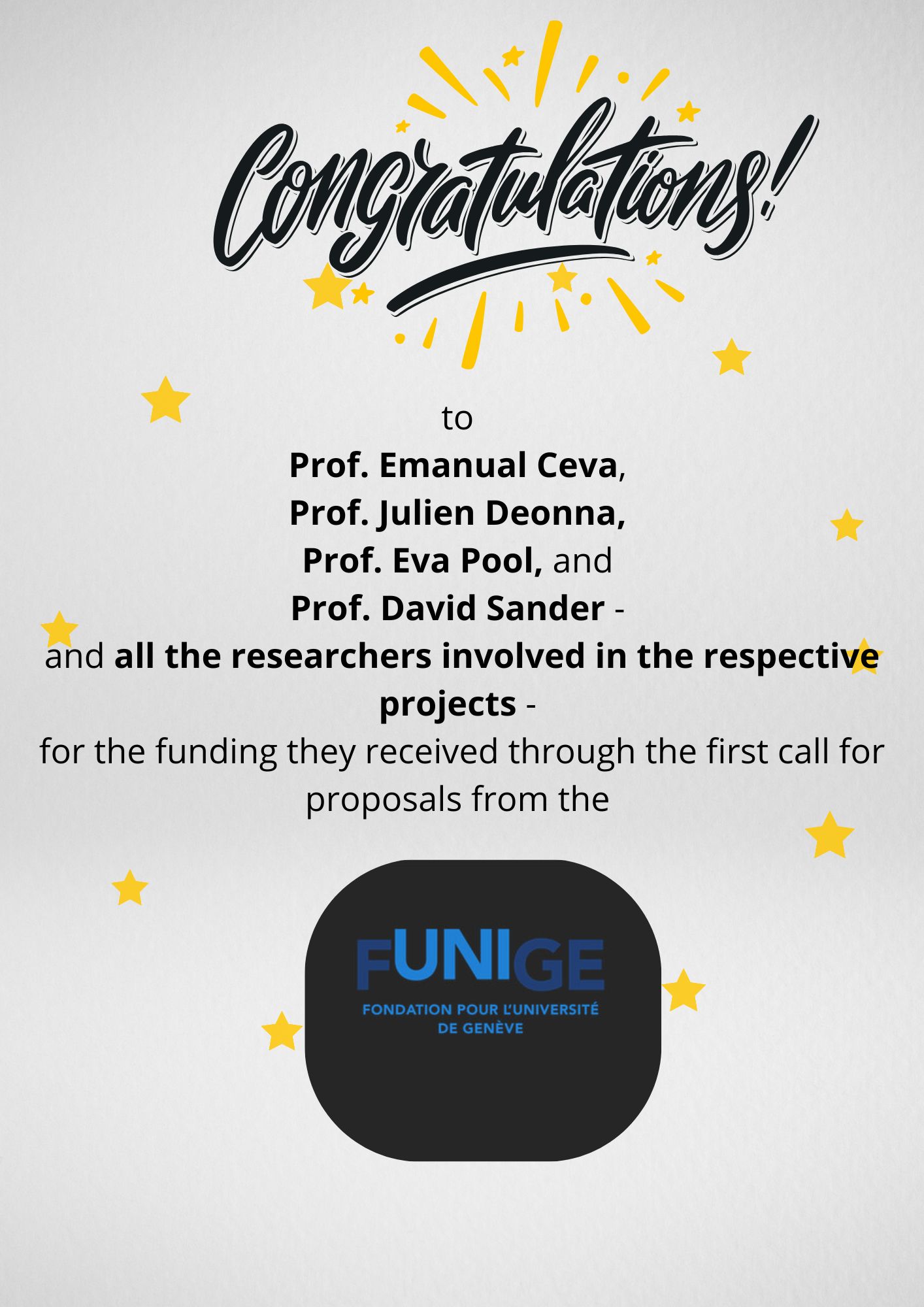 New FUNIGE Grants